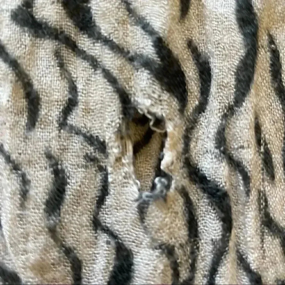 Boho Zebra Print Soft Oversized Lightweight Fringe Beachy Scarf Wrap